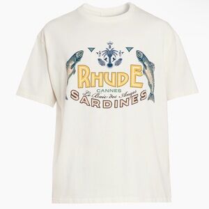 RHUDE ‘Sardines’ T-Shirt Size M Vintage White